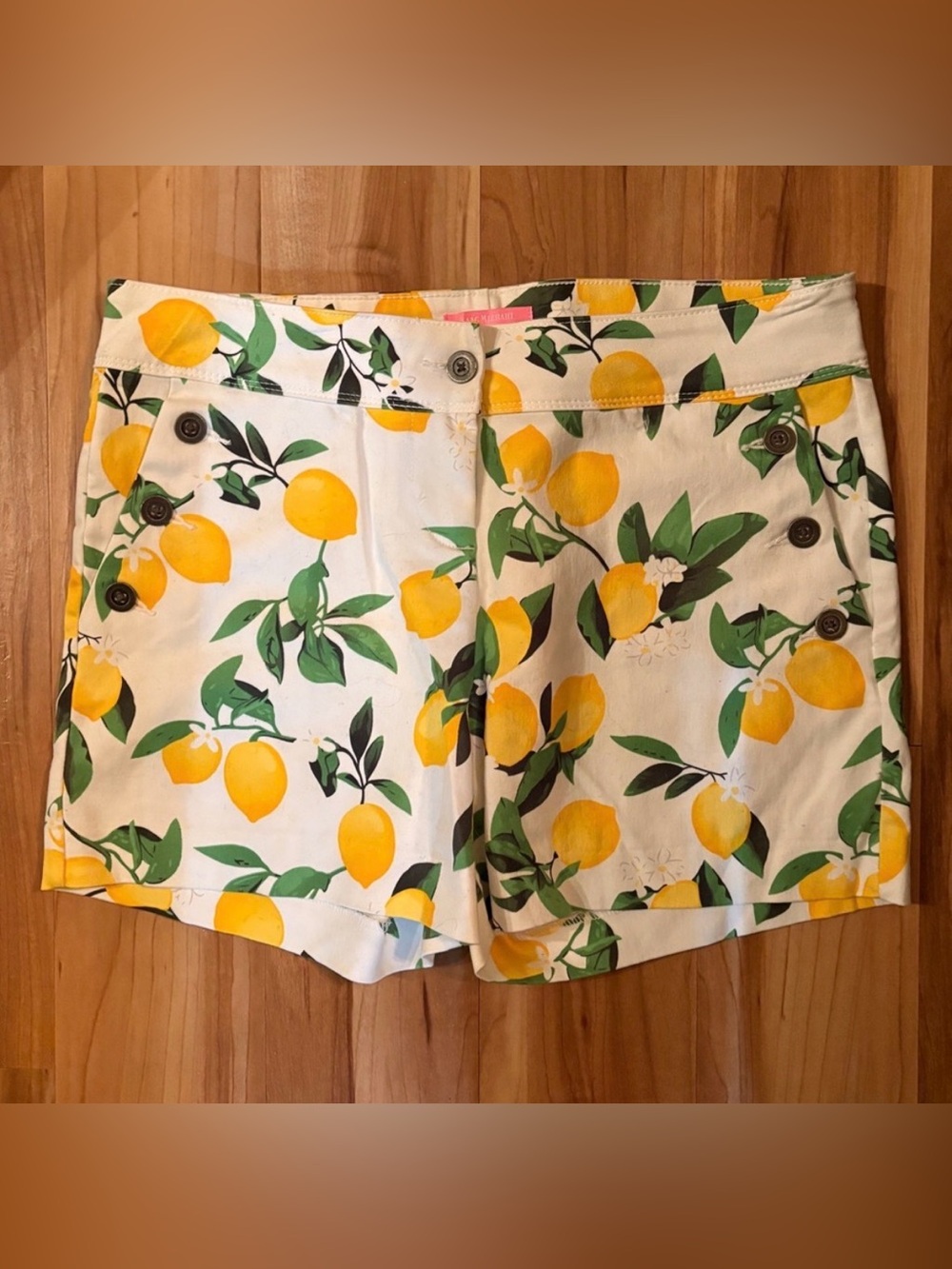 Isaac Mizrahi Lemon Print Women's Shorts size 6